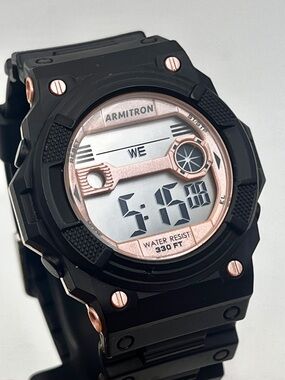 Armitron Womens Watch Digital Black Pink Pro Sports